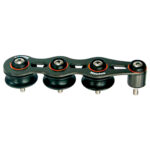 Passador Nautos 91215N 60mm Triplo Roldanas Alumínio