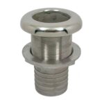 Saída De Água Náutica 1 1/2 Pol Inox Para Mangueira