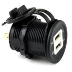 Tomada Usb Plástico Fêmea 12V