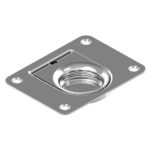 Puxador Retangular Inox com Alça Redonda