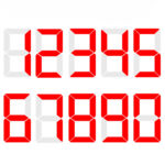Numeral Para Velas Laser Vermelho