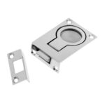 Puxador Náutico Com Trava Retangular Inox 57X40X15mm
