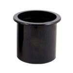Porta Copo De Embutir Preto Pequeno 85X90mm