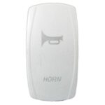 Botão Buzina Branco LED Branco 12V/24V 3 Pinos - Imagem 2