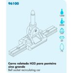 Carro Spinnaker Nautos 96100 32H Roletado Ponteira Sino - Imagem 2