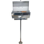 Churrasqueira Náutica Carvão Pedestal Inox - Imagem 6