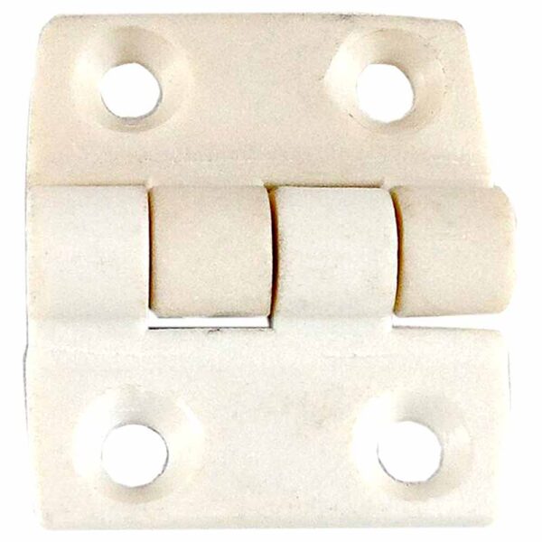 Dobradiça 4 Furos 35X35 Plástico Branco - Imagem 3