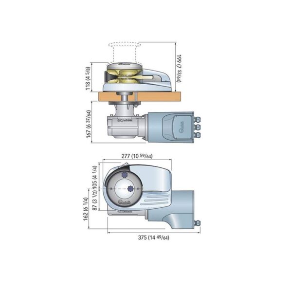 Guincho Náutico Elétrico Para Âncora Quick 1500W 24V - Imagem 4