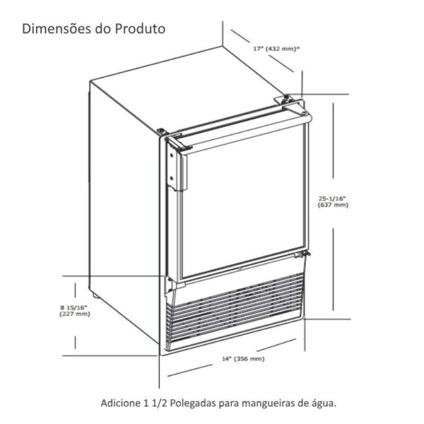 Ice Maker U-Line Ss1095 Em Inox 110V - Imagem 3