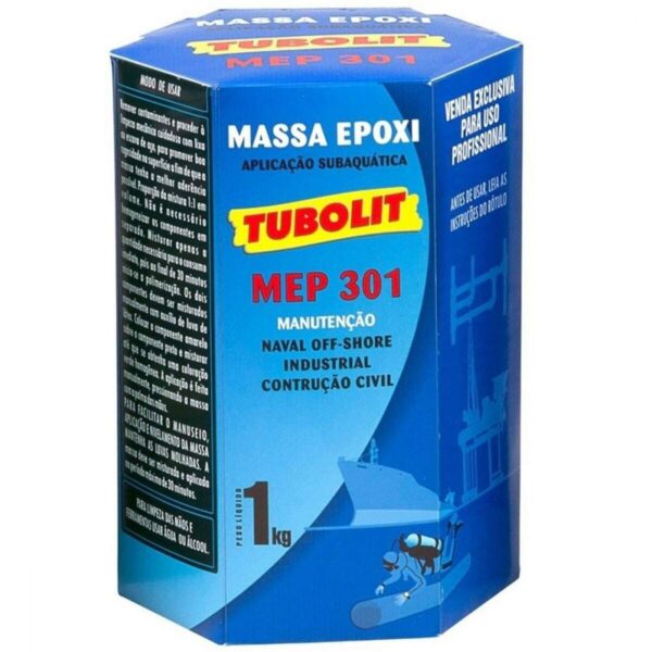 Kit 10x Massa Epóxi Subaquática Tubolit Mep 301 1Kg - Imagem 3