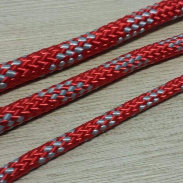 Kit 30 Metros Cabo Náutico Pré-Estirado 6mm Vermelho Com Cinza - Imagem 2