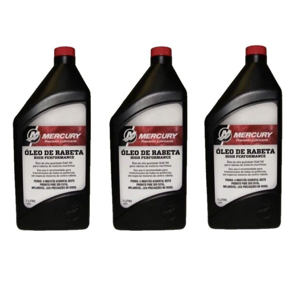 Kit 3X Óleo Para Rabeta De Motor De Centro Mercury Sae90 - Imagem 3
