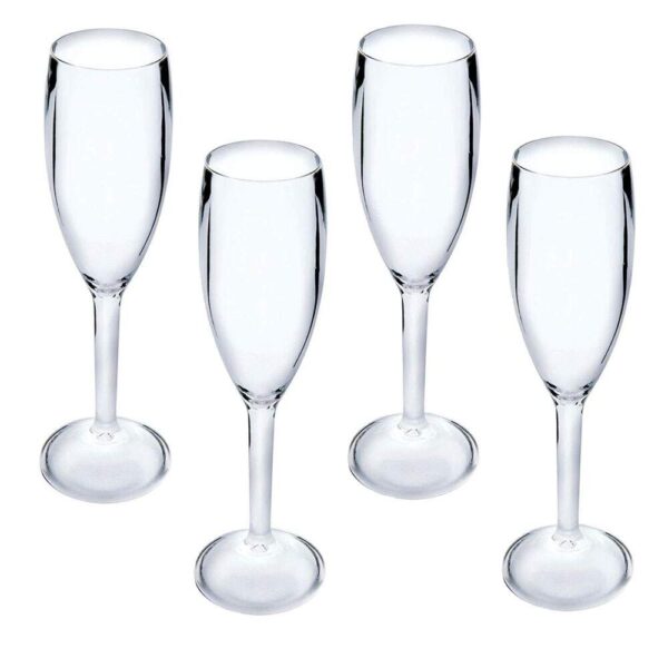 Kit 4 Taças De Champagne Kos Acrilico Cristal - Imagem 2