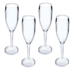 Kit 4 Taças De Champagne Kos Acrilico Cristal - Imagem 5