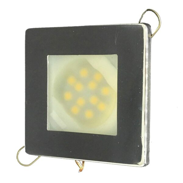 Luminária Náutica Quadrada Inox 12-24V Branco Quente - Imagem 3