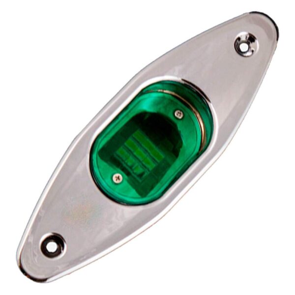 Luz Navegação Tubarão Led BE Verde Cromado - Imagem 2