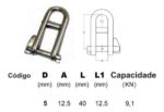 Manilha Rápida Adriça 5mm Inox - Imagem 3