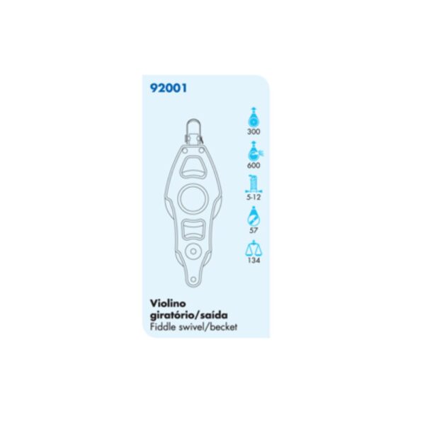 Moitão Nautos 92001 Organic 57mm Violino Giratório Saída - Imagem 3