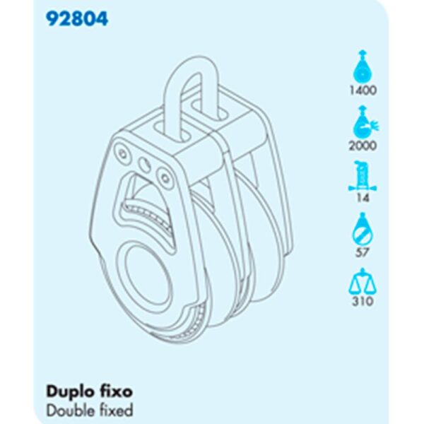 Moitão Nautos 92804 Offshore 57mm Duplo Fixo - Imagem 3