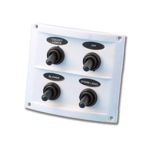 Painel 4 Posições Switch Led 12V Branco Trem - Imagem 2