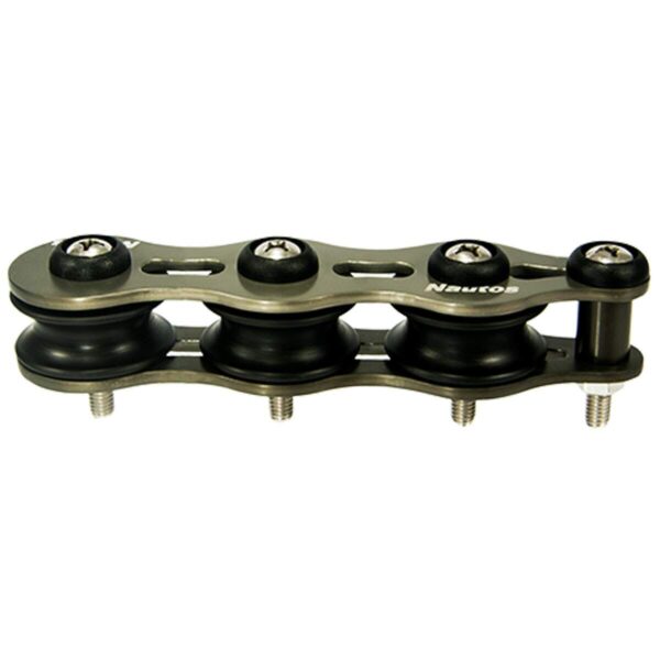 Passador Nautos 91208N 48mm Triplo Roldanas Nylon - Imagem 4