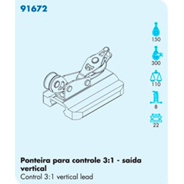 Ponteira Nautos 91672 Controle 3:1 Saída Vertical - Imagem 2