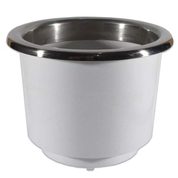 Porta Copo Grande De Embutir 110X95mm Acabamento Inox - Imagem 2