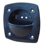 Puxador Náutico Preto Plástico 57X57X18mm - Imagem 3