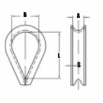 Sapatilha para Cabos Náuticos de Inox 6mm - Imagem 2