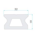 Trilho Nautos 91724 32H 1500mm Controle Genoa - Imagem 3