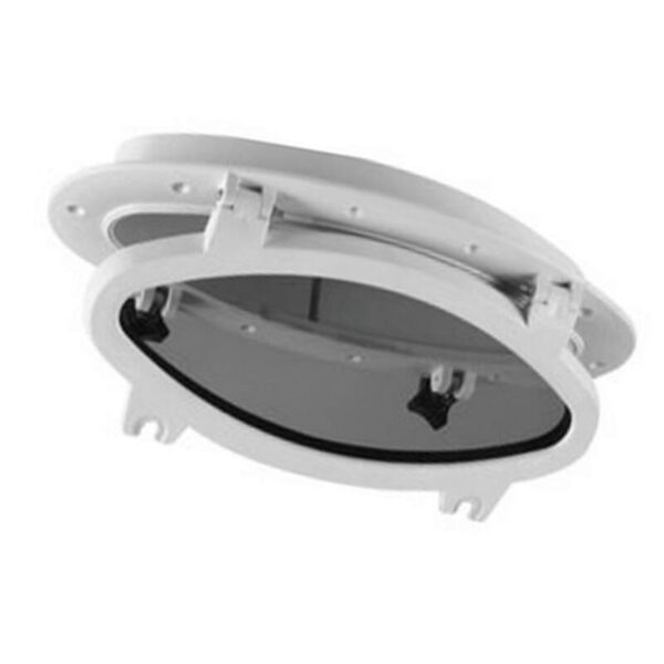 Vigia Oval Plástica Com Vidro 41X22cm - Imagem 2