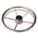 Volante Náutico Timão Inox 390mm Tampa Preta - Imagem 2