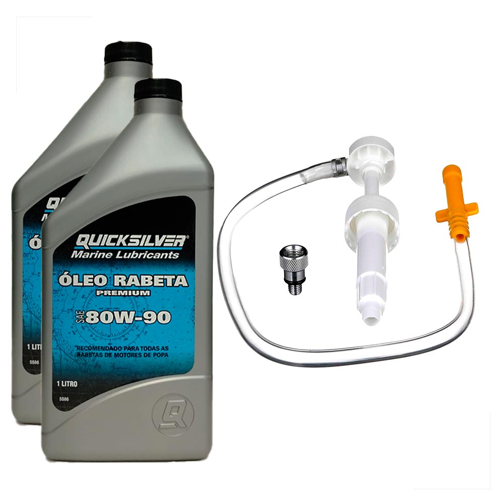 21c81c8b5da24305492aaaec0c3987b7.jpg Kit 2 Lt De Óleo e Bomba Para Rabeta De Motor De Popa (Todos) Sae90 - Imagem 1
