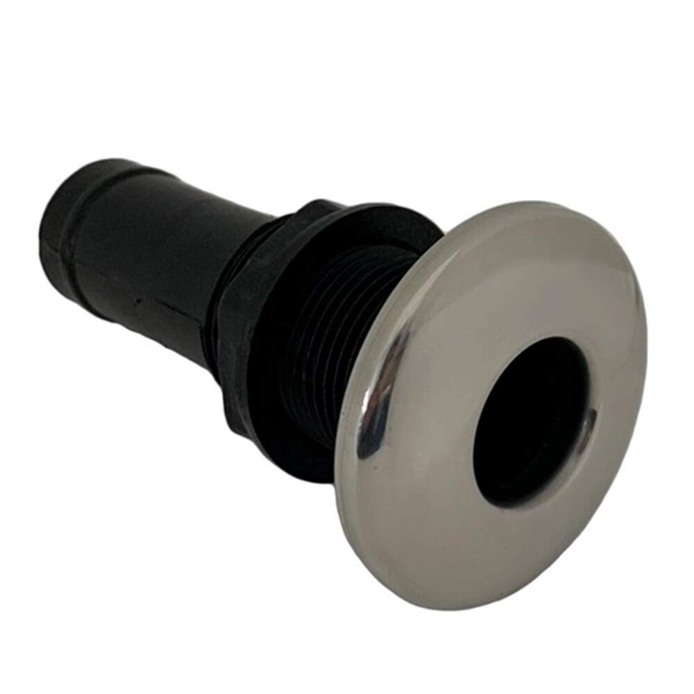 642de0c999a63b501a46e117ad4ac6e3.jpg Saída De Água Náutica 1/2 Pol Plástico Com Acabamento Em Inox - Imagem 1