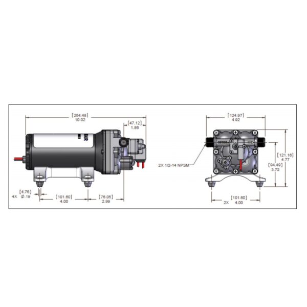 Bomba Shurflo Supreme 5.0 Gpm 24V - Imagem 3