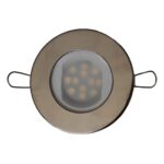 Luminária Redonda LED Inox 12/24V Branco Quente