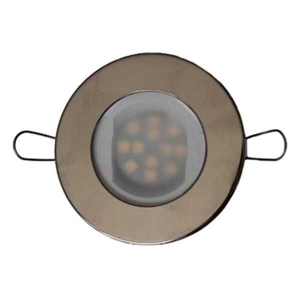 Luminária Redonda LED Inox 12/24V Branco Quente - Imagem 2