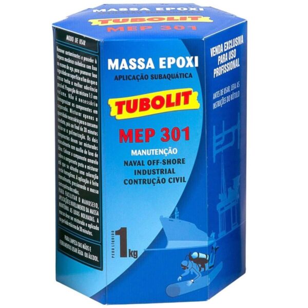 Massa Epóxi Subaquática Tubolit Mep 301 1Kg - Imagem 2
