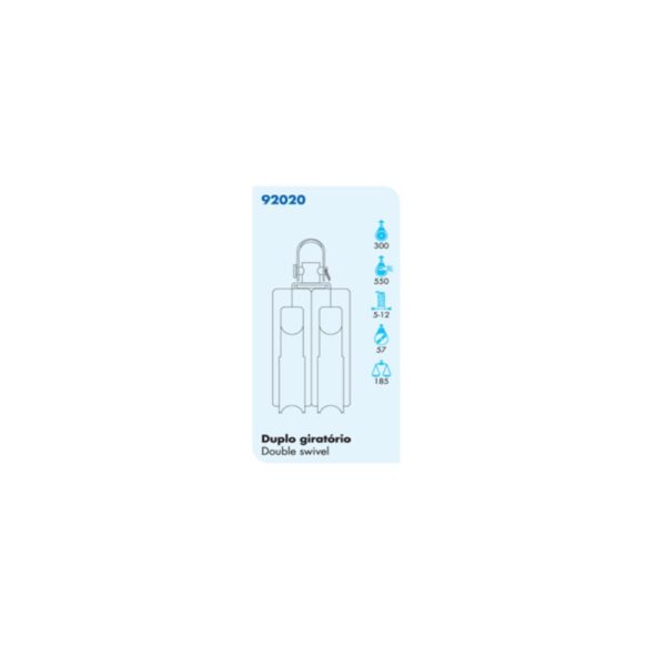 Moitão Nautos 92020 Organic 57mm Duplo Giratório - Imagem 4