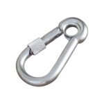 Mosquetão Com Olhal e Trava 6mm Inox - Imagem 2