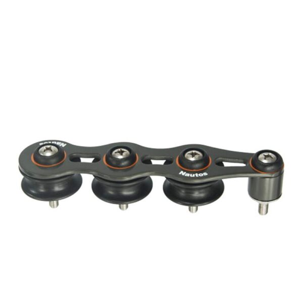 Passador Nautos 91202N 36mm Triplo Roldanas Nylon - Imagem 2
