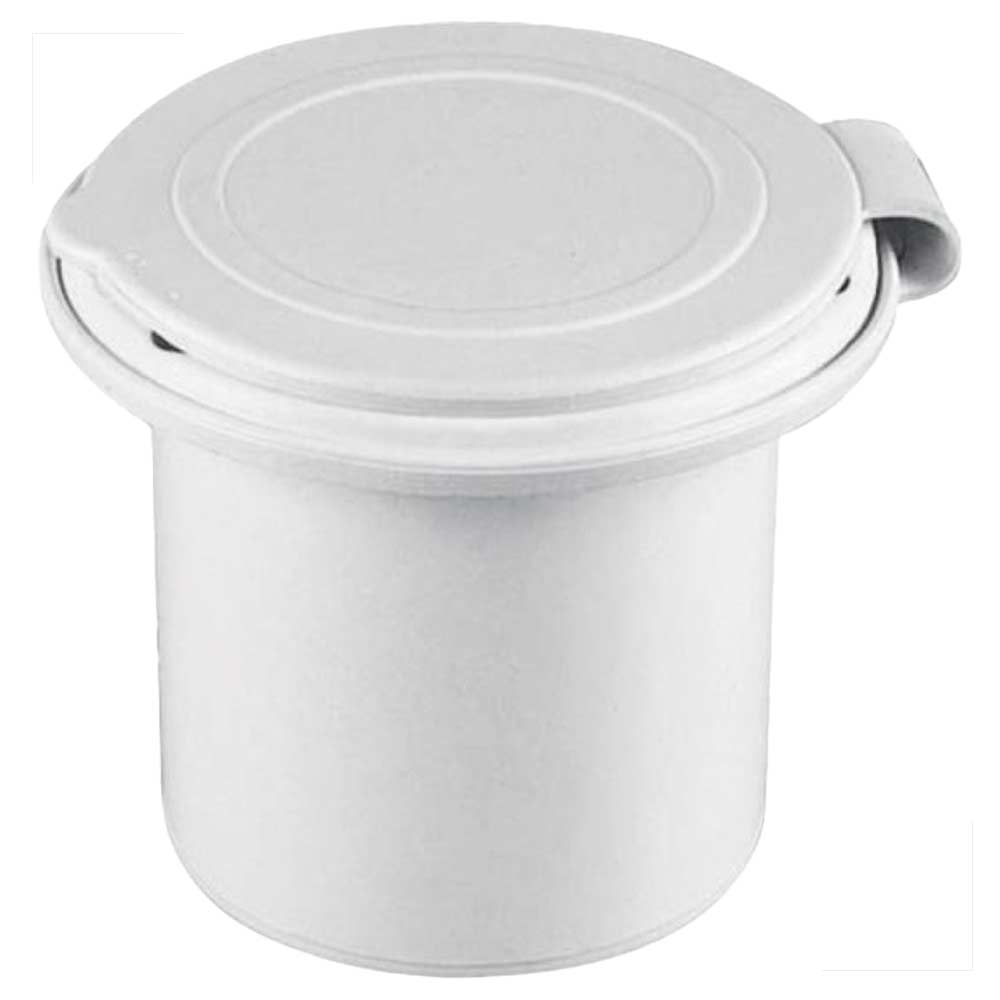 cef5cea1b8fcdd001d861b82a4959535.jpg Suporte Ducha Chuveiro de Popa com Tampa Branco - Imagem 1