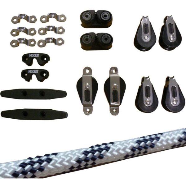 Kit Lazy Jack Nautos 91915 Veleiros Até 31 Pés Cabo Branco - Imagem 3