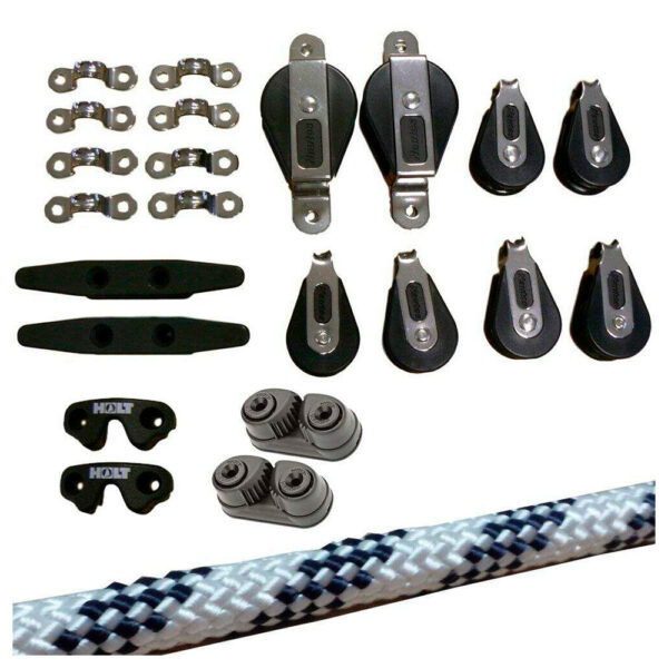 Kit Lazy Jack Nautos 91917 Veleiros Até 46 Pés Cabo Branco - Imagem 3