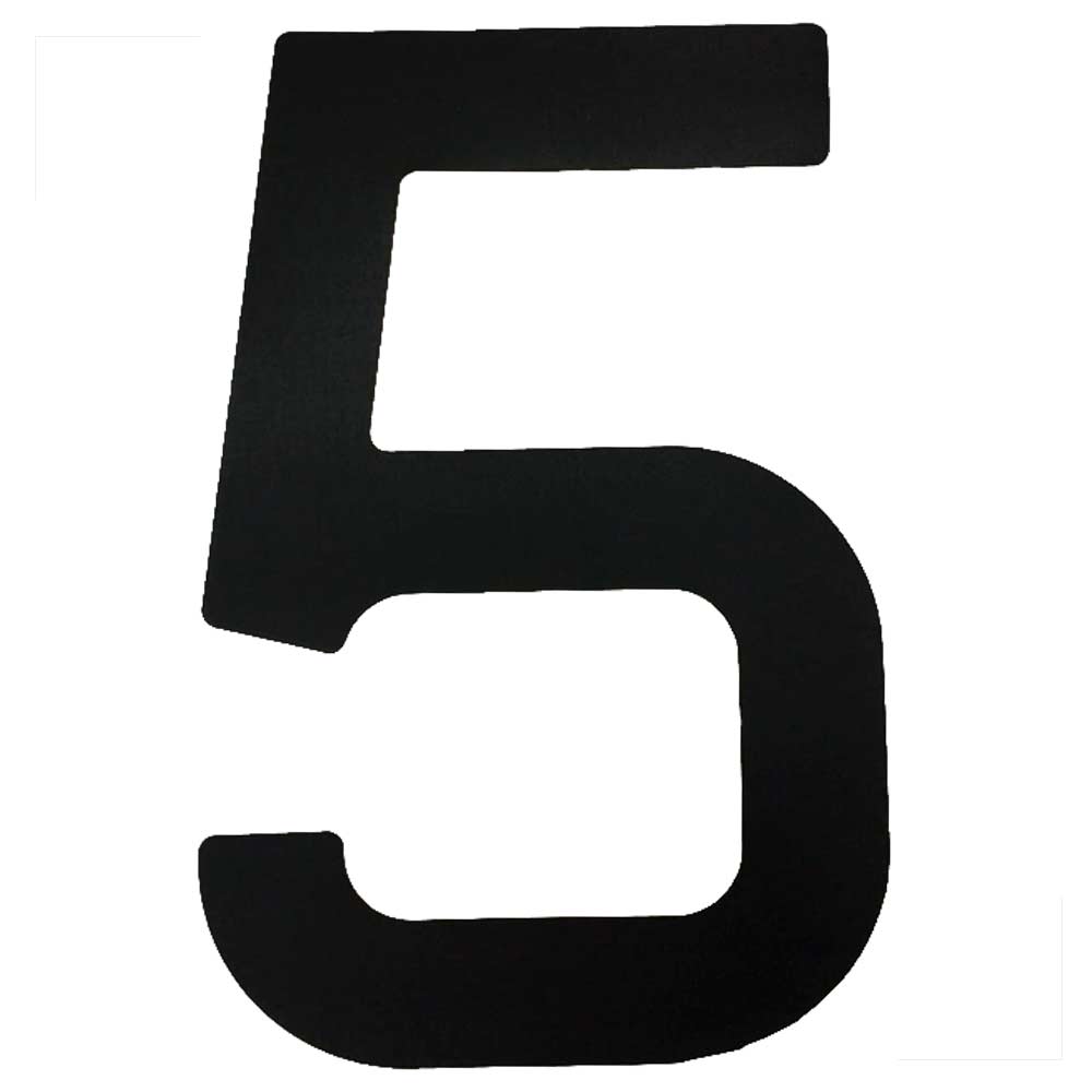 908262fa3f9e570fed4f5a8cf51171a6.jpg Numeral para Velas Optimist IODA Preto Número Cinco - Imagem 1