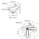 Bússola Plastimo Offshore 95 De Sobrepor Preta Flat Luz - Imagem 3
