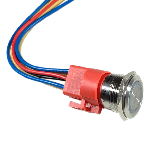 Botão Náutico Momentâneo Off Inox LED Azul 22mm 12-24v - Imagem 4