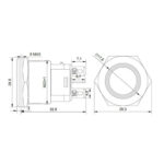 Botão Náutico On-Off Inox LED Vermelho 22mm 12-24v - Imagem 2