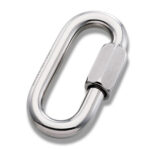 Link Mosquetão Oval Trava 6mm Inox