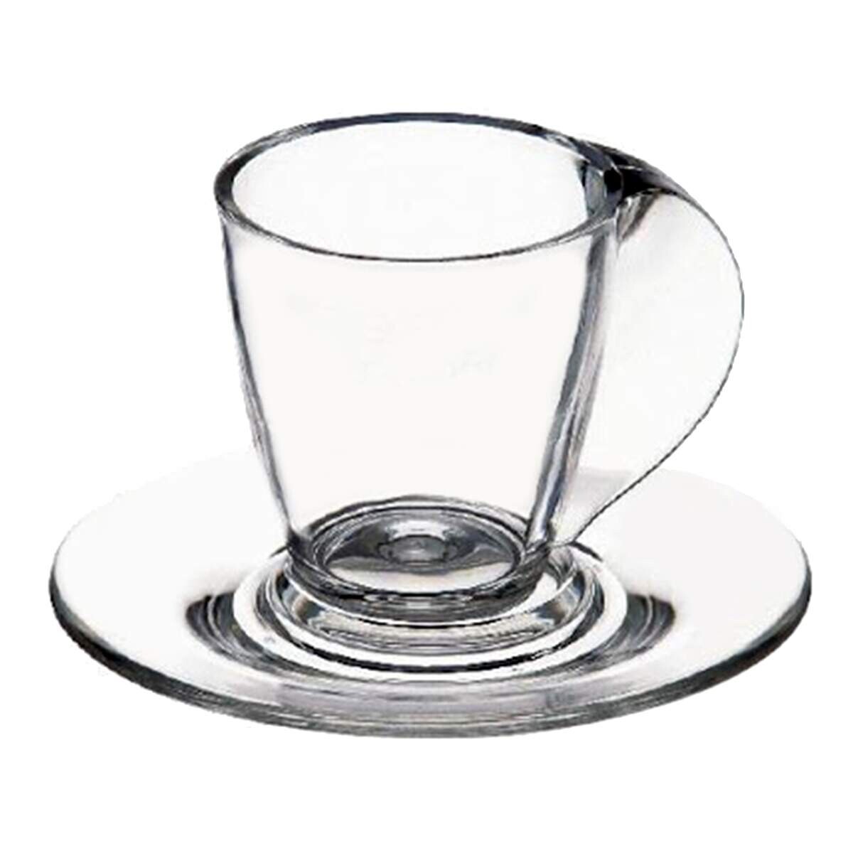 7a450e8ea736fadb165a87adc8872090.jpg Kit 4 Xícaras Para Café Kos Com Pires Em Acrílico Cristal - Imagem 1